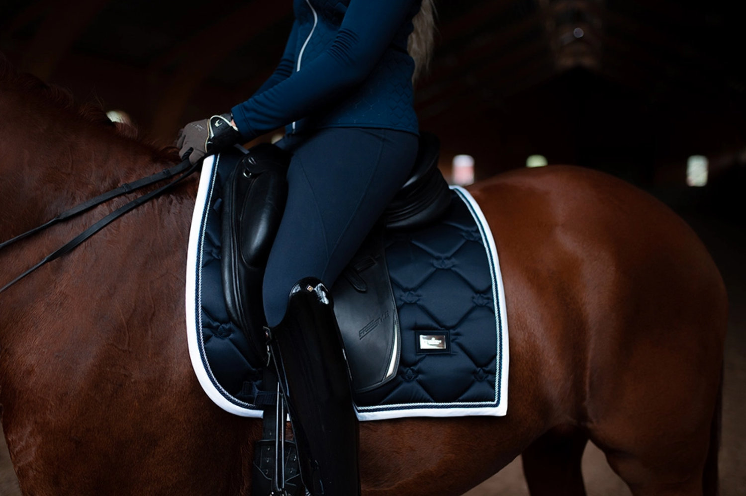 Tapis De Selle LeMieux Carré Turquoise – Dressage, Taille Large, Utilisé En Douceur