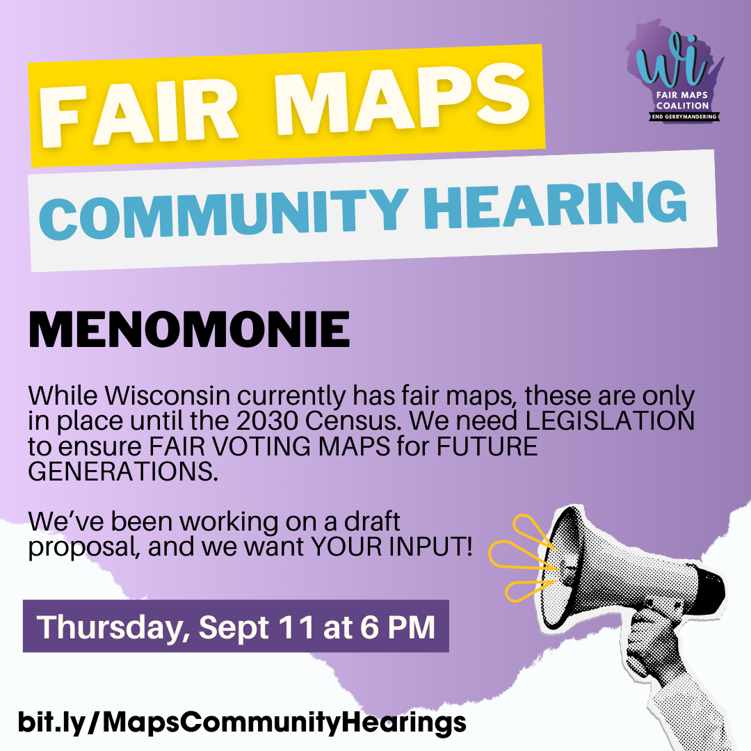 Menomonie Fair Maps Community Hearing