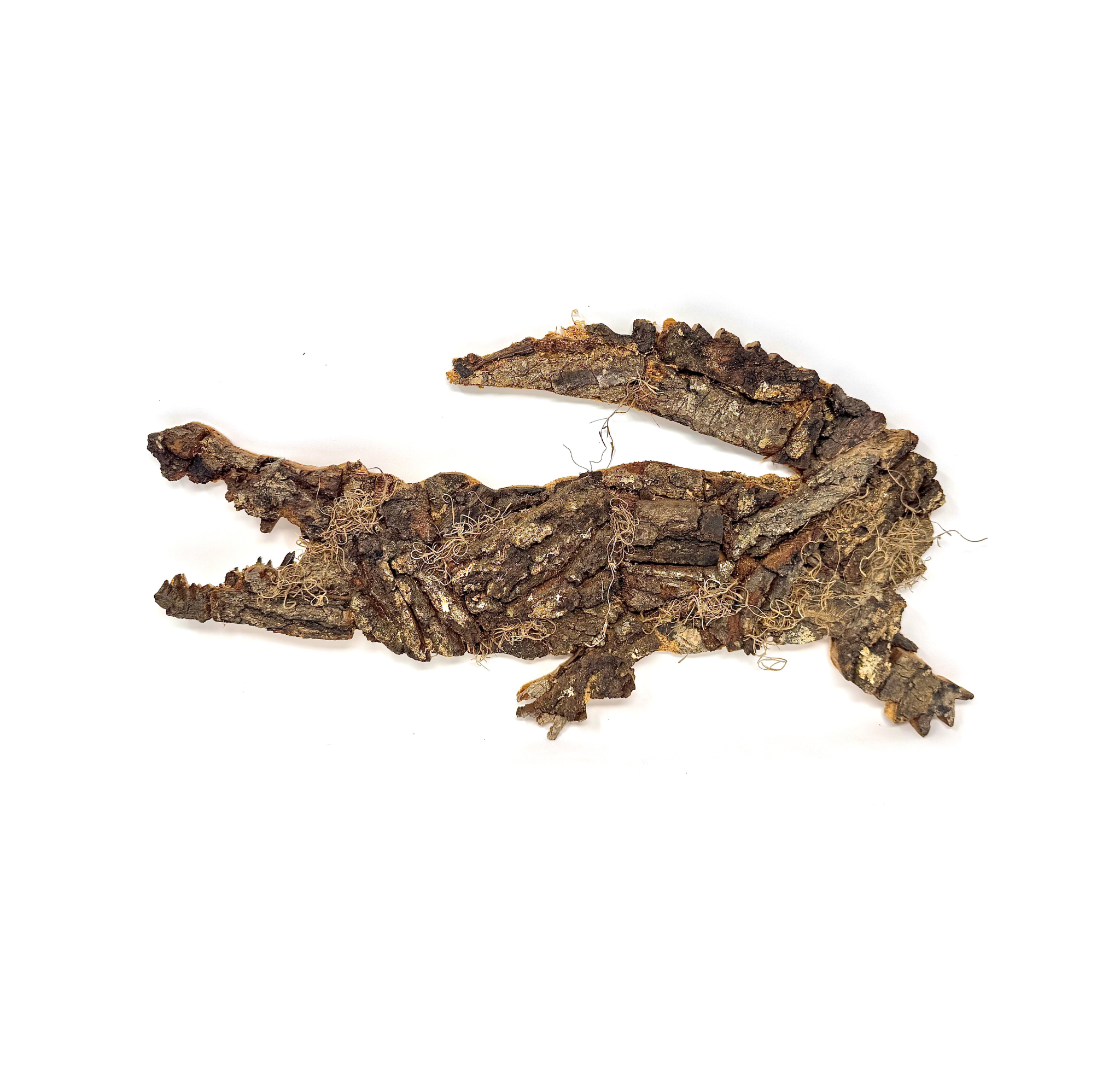 266 - RECLAIMED WOOD BARK ALLIGATOR