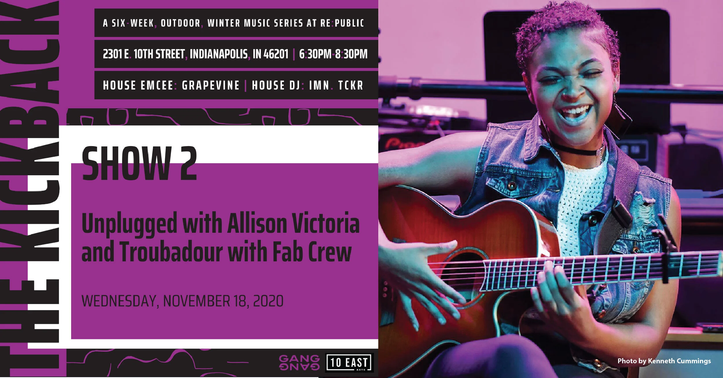 The Kickback Music Series: Unplugged with Troubadour, Allison Victoria and live outdoor mural graffiti painting by Fab Crew!