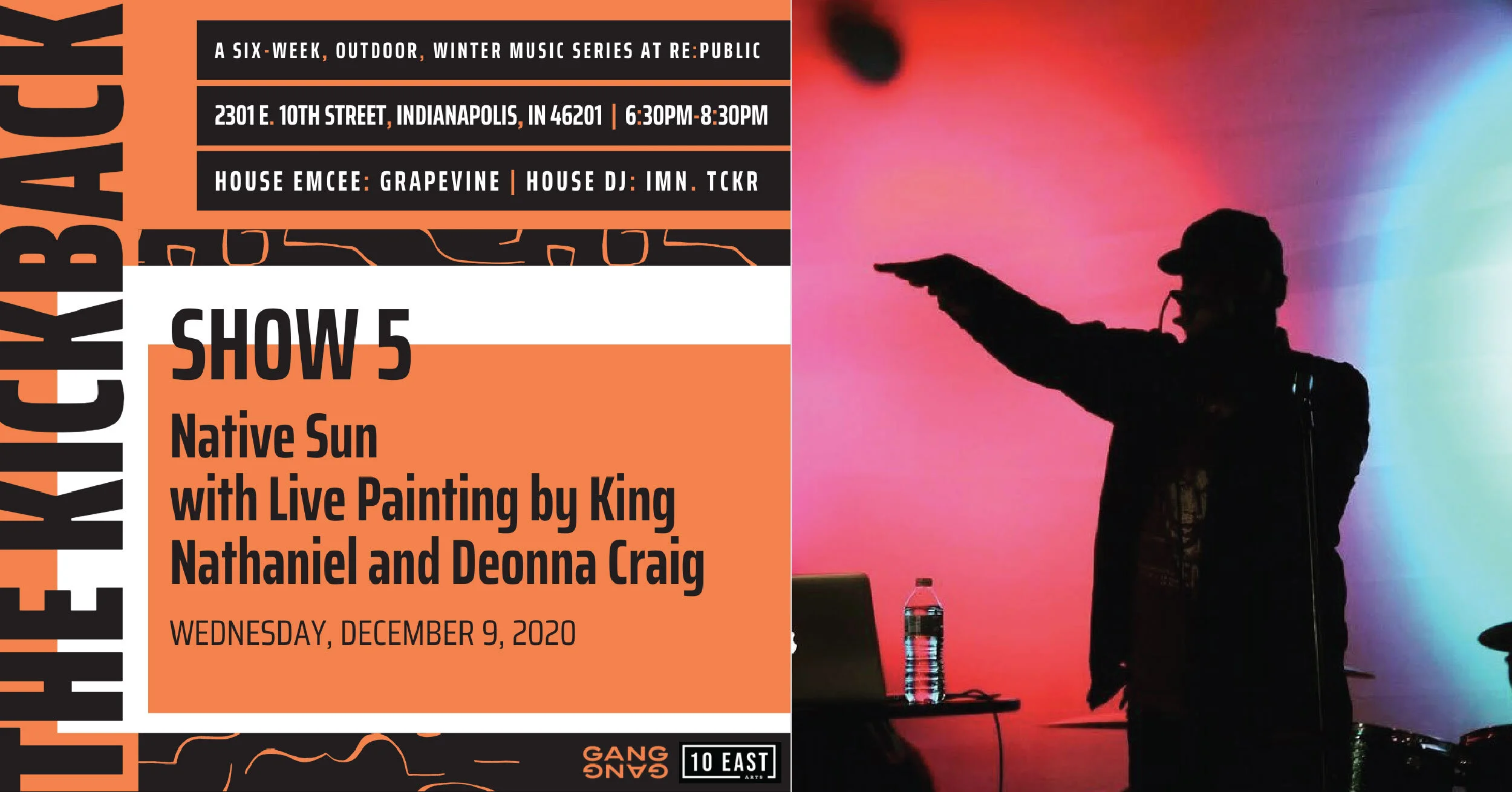The Kickback Music Series: Native Sun with Live Painting by King Nathaniel and Deonna Craig