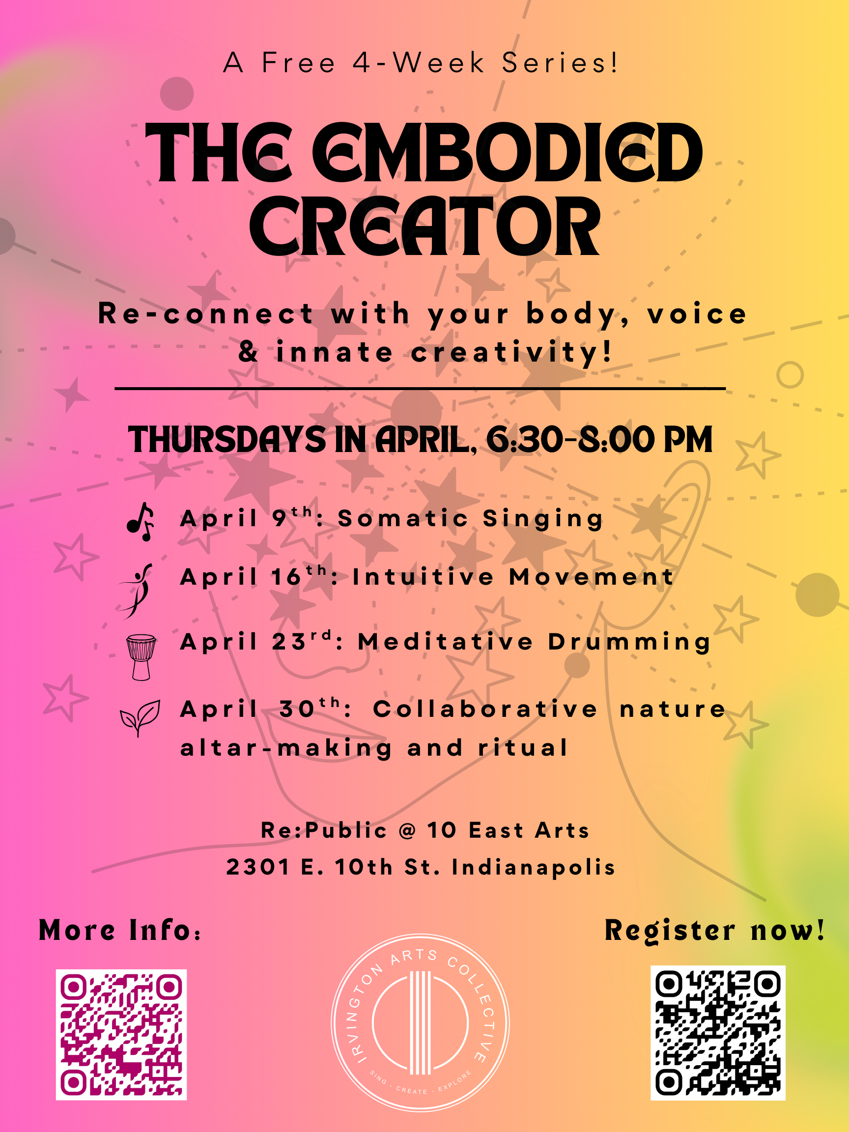 The Embodied Creator Series, Community Ritual: Integrating our creative practices! 