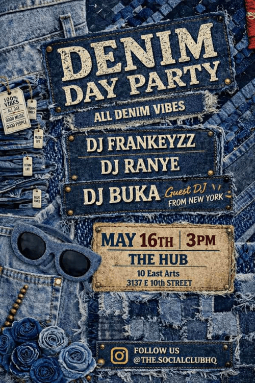 Denim Rave Party Denim Party β 10 East Arts
