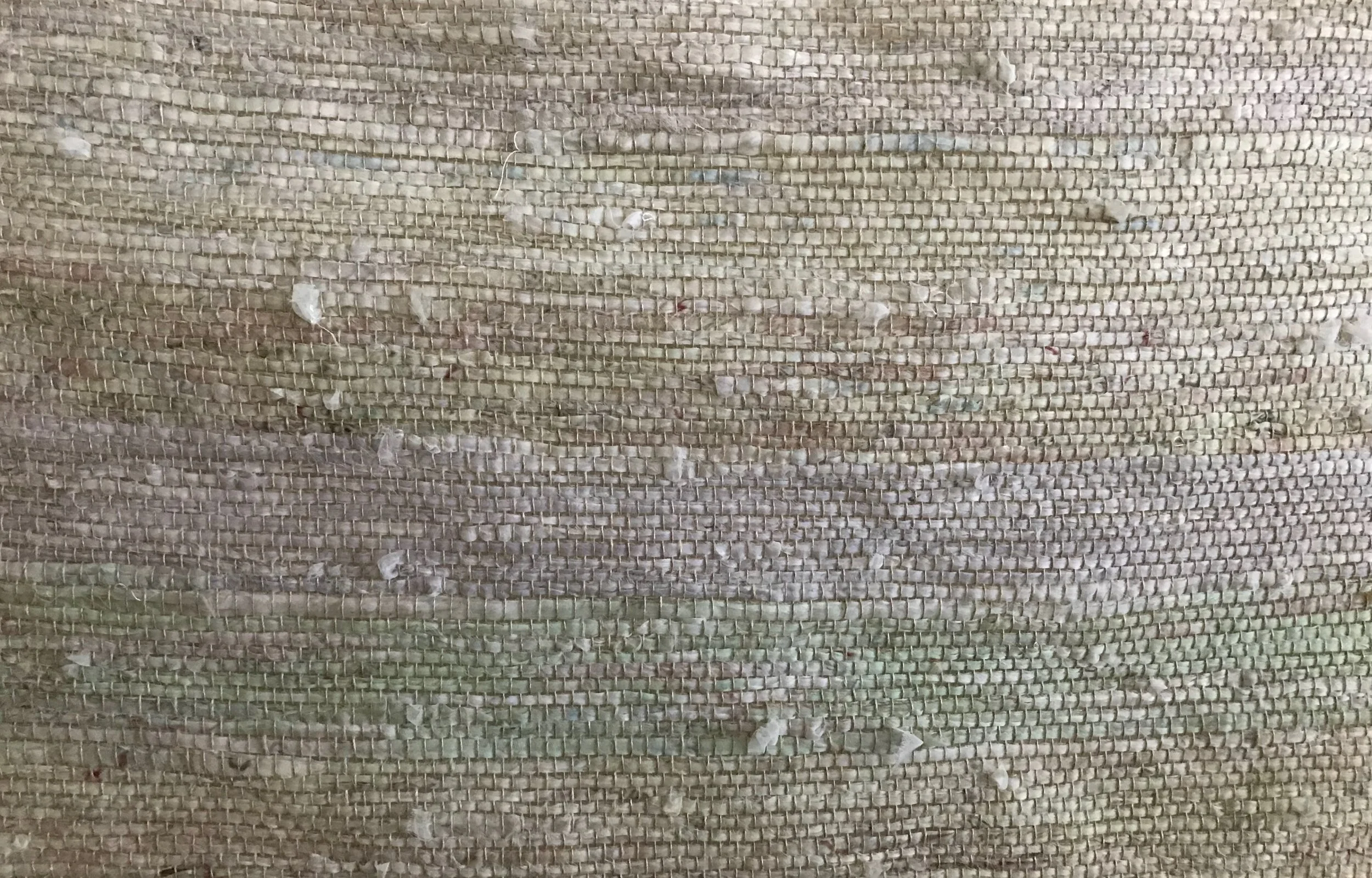 “rag” sample with printed silk organza