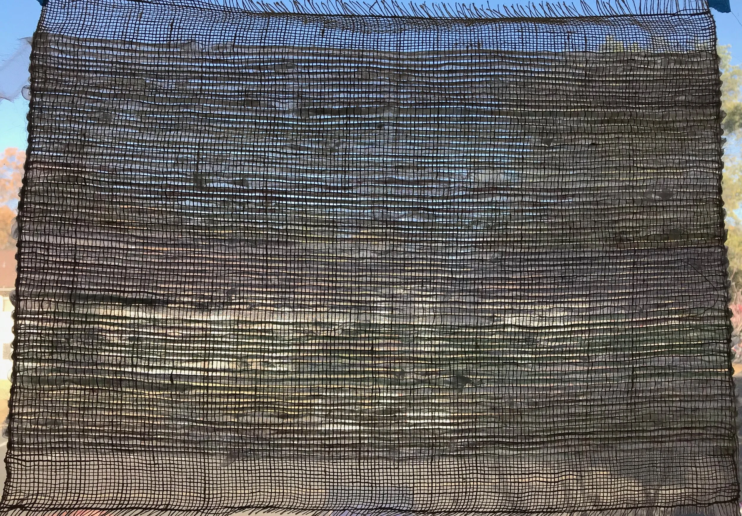 “rag” sample with printed silk organza - in window for light to pass through