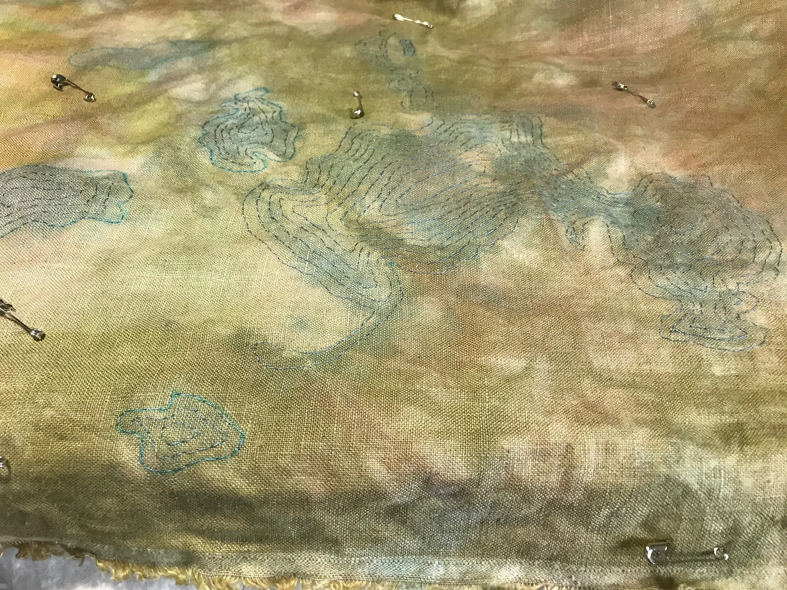 The stitching begins.