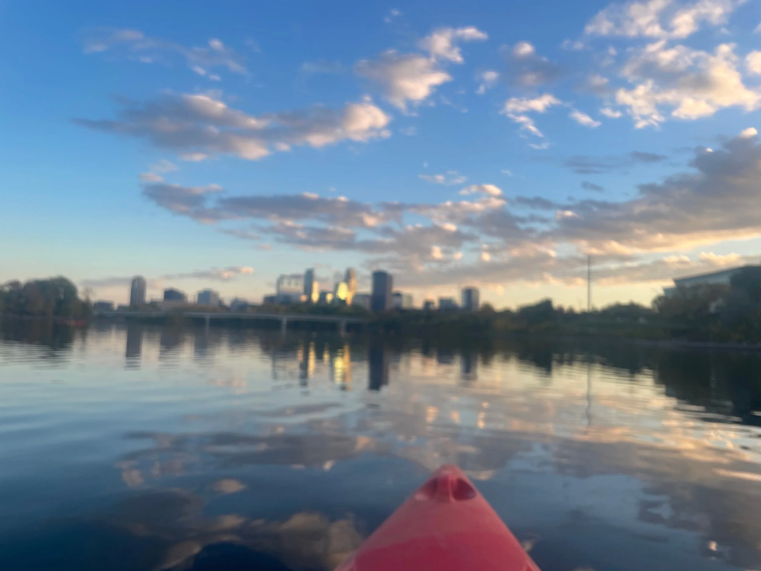 City skyline from the Mississippi River