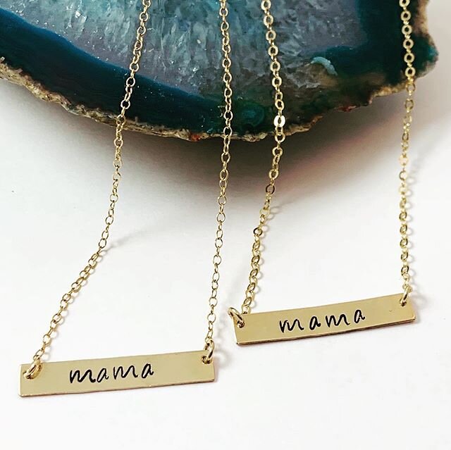C U S T O M  B A R S &bull;
&bull;
Custom hand stamped quality jewellery &bull;
&bull;
#14kgf #quality #mama #mothersday #giftsforher #handstampedjewelry