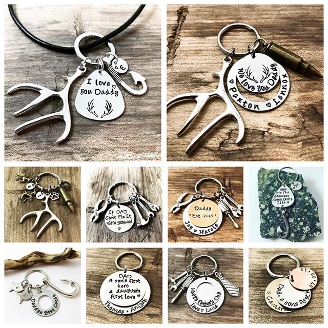Father&rsquo;s Day!!! Orders are open!! Featherpointdesigns.com
&bull;
&bull;
#shoplocalbc #handstamped #giftsforhim #custom #dad #daddy #hunting #fishing #powellriver