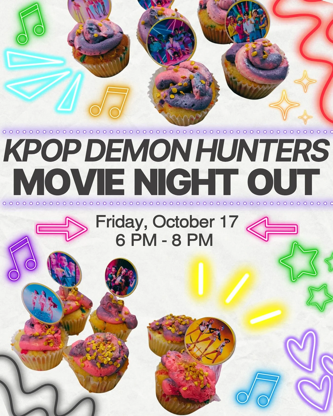 Friday just got way more fun!✨💎💫
KPop Demon Hunters movie🎬, personal pizza🍕, and cupcakes baked by you🧁! Sign up today using the link in our bio🌙⭐️
&bull;
&bull;
&bull;
#theflavorlabs #cookingstudio #bergencounty #newjersey #bakingclasses #cook
