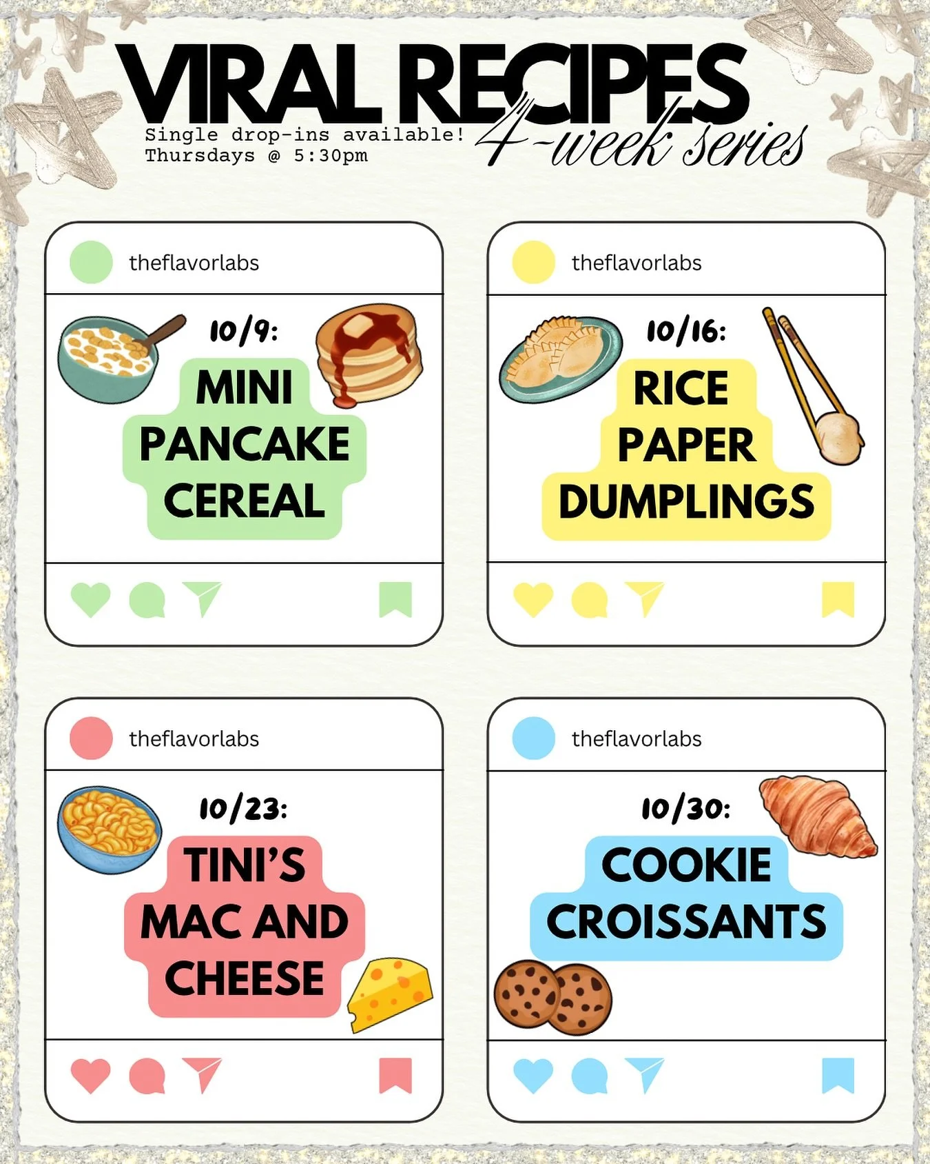 The hottest recipes, made by you 🔥📱
In our 4-week Viral Recipes class, you&rsquo;ll dive into trending dishes ❤️&zwj;🔥, learn new kitchen skills🍴, and create flavor-packed masterpieces every week!💥😍🚨
☎️ Sign up today! (Link in bio)
&bull;
&bul