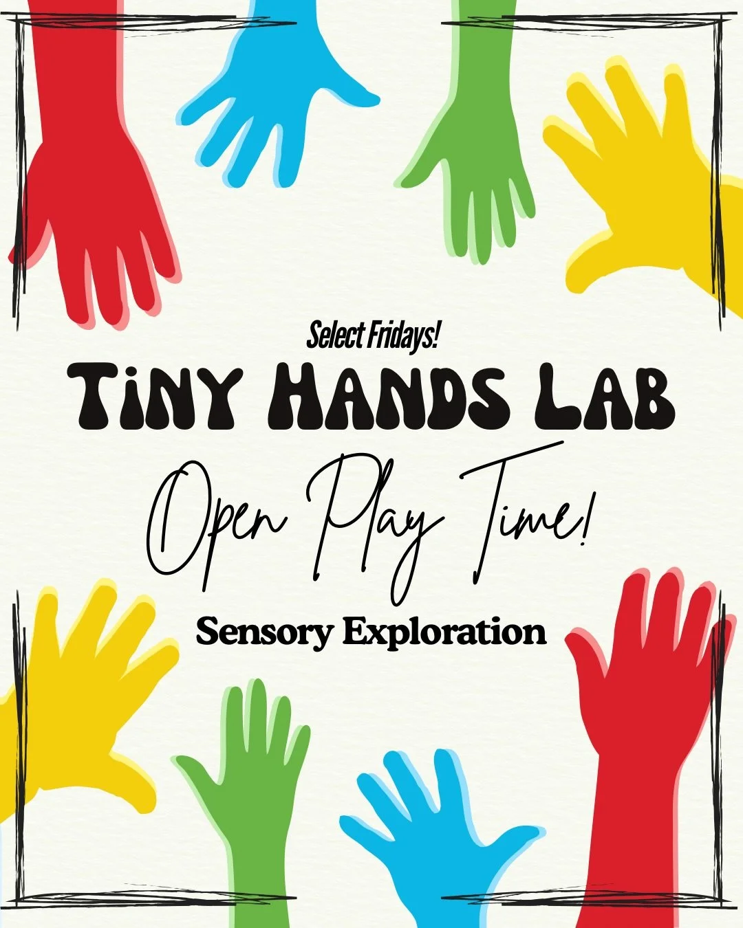 Tiny hands, big discoveries! 👋✨
Join us at The Flavor Labs for Tiny Hands Lab: a sensory play class full of hands-on fun, sweet smells, and playful exploring! 🔍🍝
⬇️See below for upcoming dates⬇️
🗓 March 6, 13, 20 &amp; 27
⏰ 10:30&ndash;11:30 AM
?