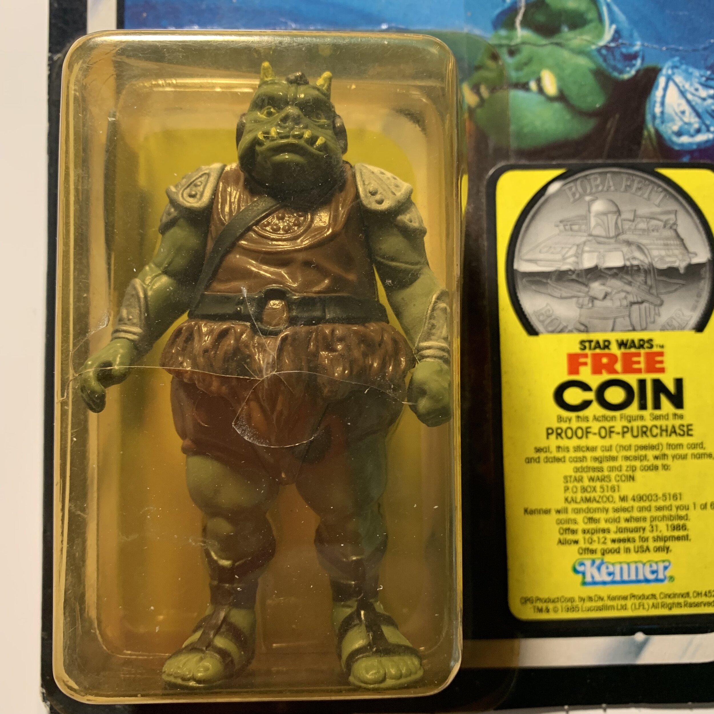 Details about   Vintage Star Wars Figure Gamorrean Guard Recard 1983 ROTJ 65 Back with axe 