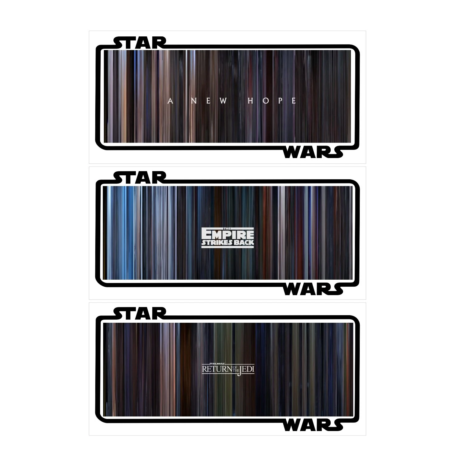 Star Wars Movie Palette All the colors of the films ??? Retro Gram