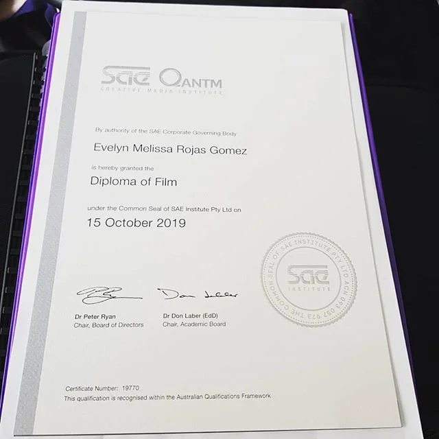 Cert for my Diploma of Film came in 😄
Onto my Bachelor's I've decided I'm all in after having an amazing year with amazing people.