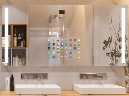 Savvy Smart Mirror Series for Luxury Bathrooms offers an elegant and intuitive design.
