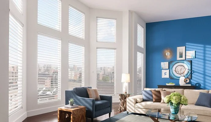 Go from sheer and clear to private and serene in seconds with Graber Sheer Shades. Clean and modern, these “soft blinds” combine the gentle, light-filtering attributes of fabric shades with the reliable light control and functionality of conventional