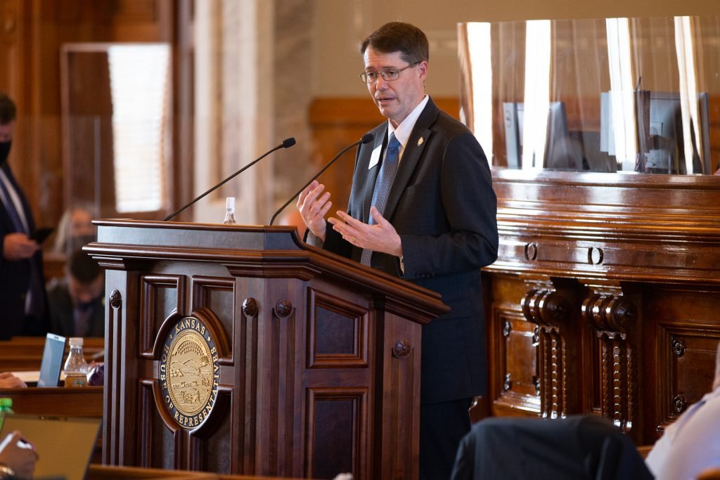 Fred Patton speaking on the floor of the Kansas House