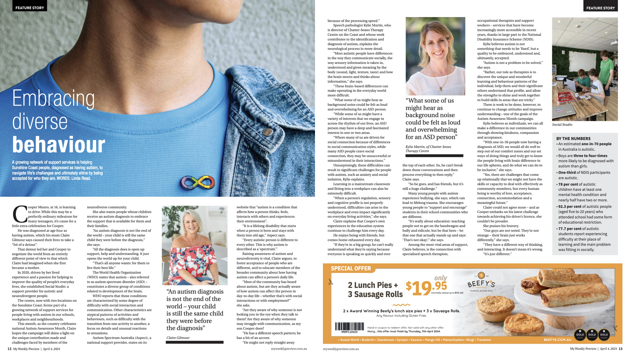 Autism Awareness Magazine Article Social Studio Sunshine Coast