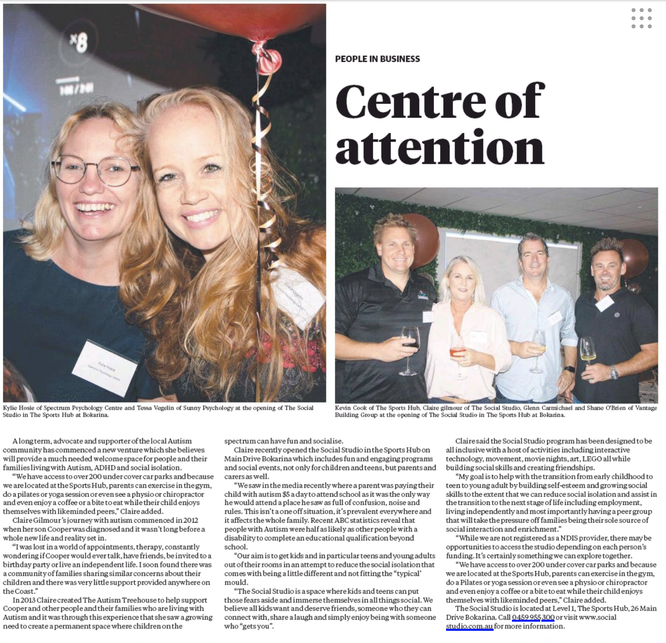Sunshine Coast Daily News Article Social Studio Sunshine Coast