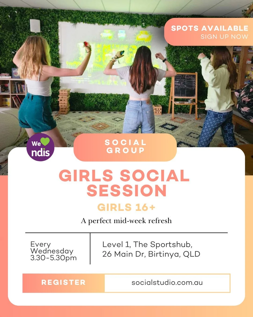 The perfect mid-week refresh! ✨ Our Teen Girls Social Session is on every Wednesday afternoon.
This is a chill, welcoming space for teen girls to hang out, get creative, play some games, and connect with others after school. It's the perfect way to