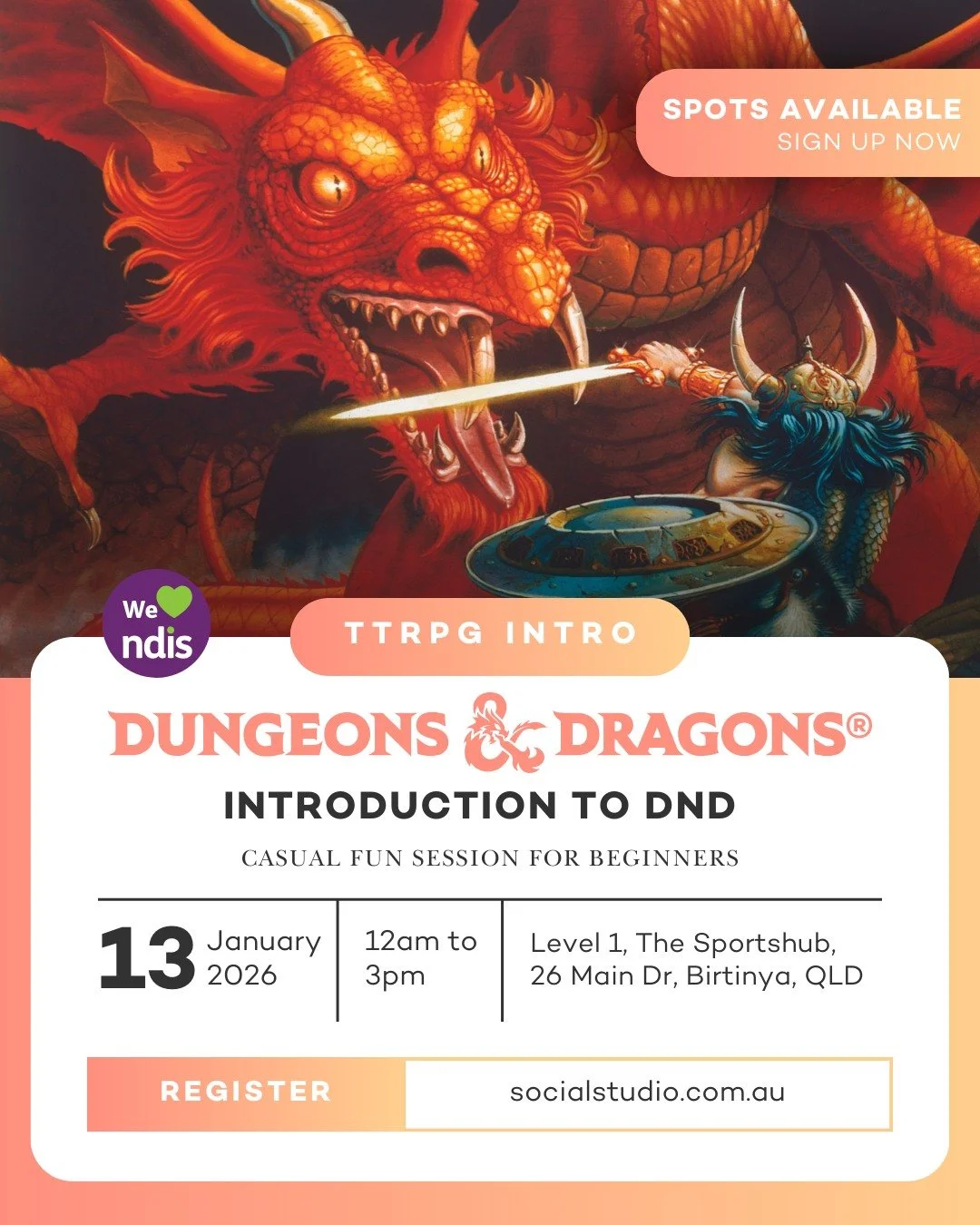 Ever wanted to try Dungeons &amp; Dragons but didn&rsquo;t know where to start? Join our beginner-friendly "Intro to DnD" session on January 13th for a casual afternoon of magic and storytelling. Book your spot now at https://www.socialstud
