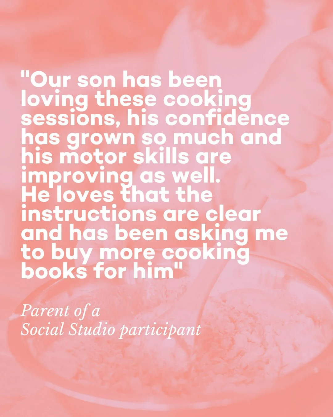 Hearing this kind of feedback is exactly why we do what we do. Our Social Kitchen sessions are about so much more than just following a recipe.⁠
⁠
Seeing our participants build real confidence and develop their motor skills while connecting with thei