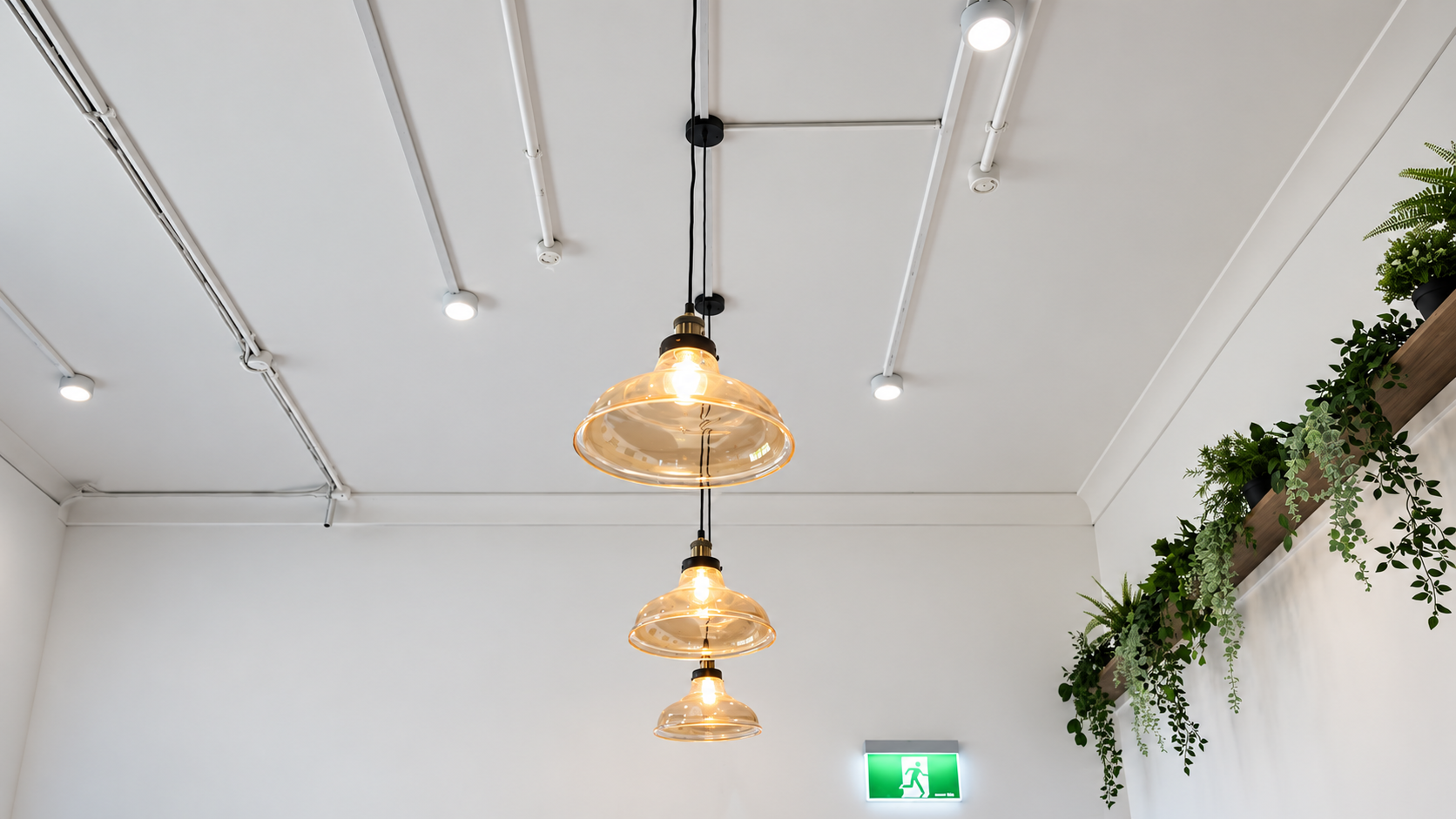 Minimalist Ceiling with Glass Pendant Lights.png
