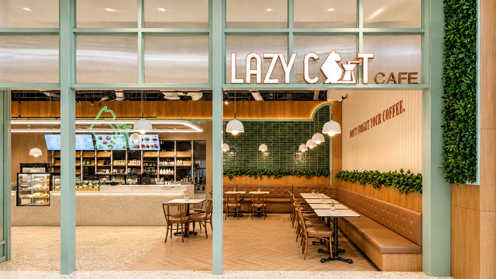 Lazy Cat Café_ Modern Mall Interior.png