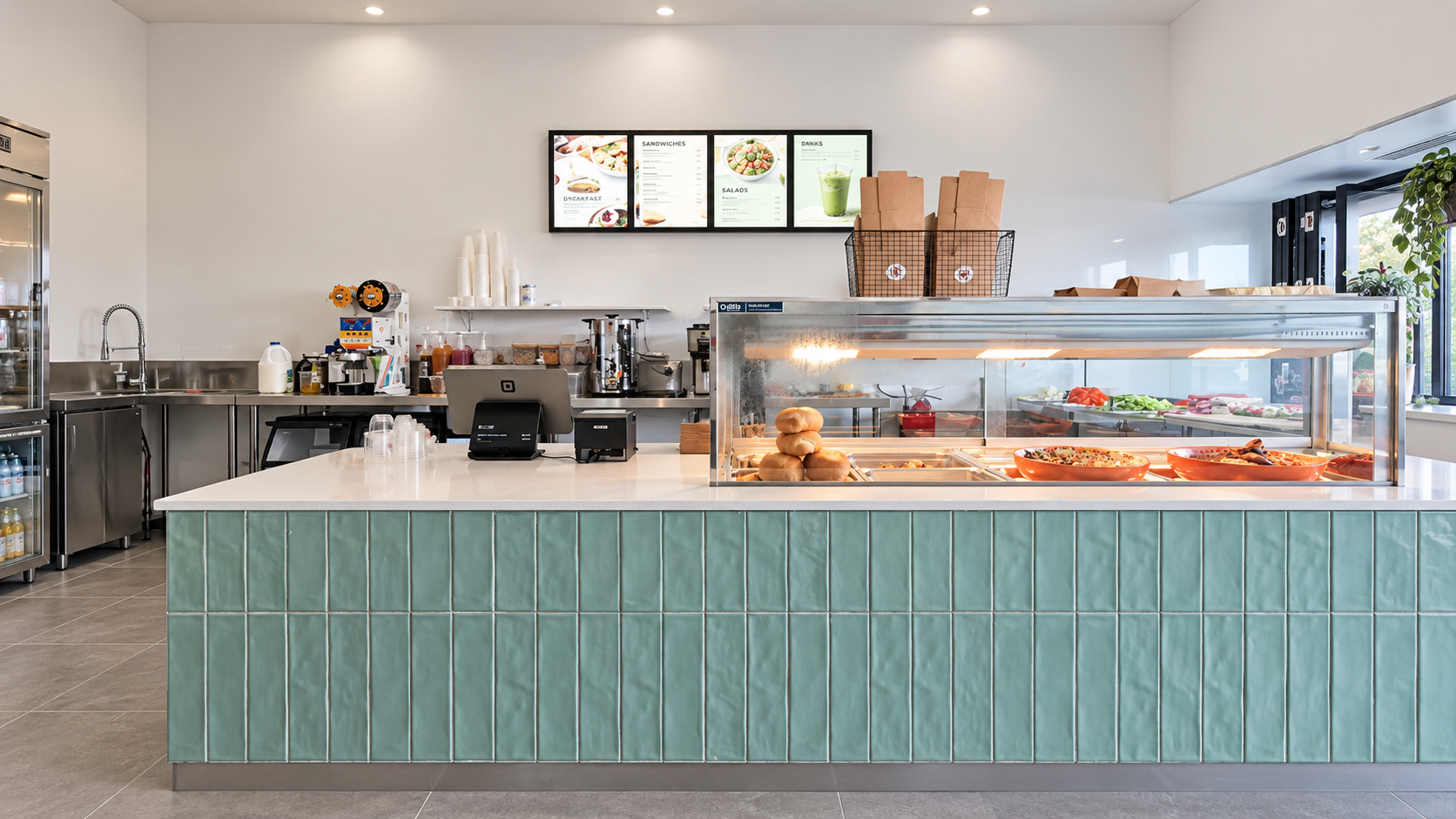 Modern Mint-Tiled Café Counter.png