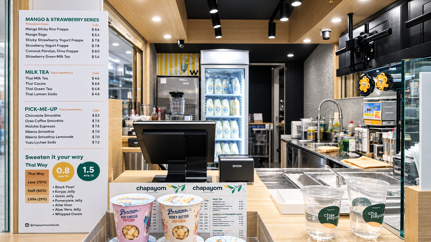 Modern Bubble Tea Kiosk Counter.png