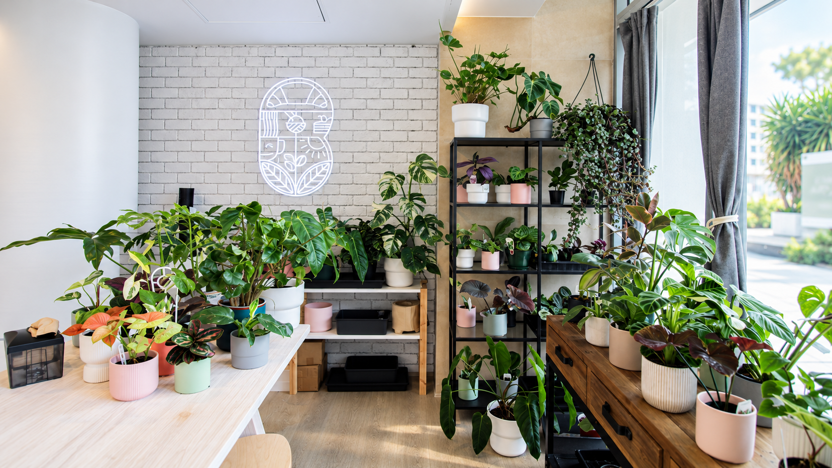 Lush botanical cafe with glowing neon.png