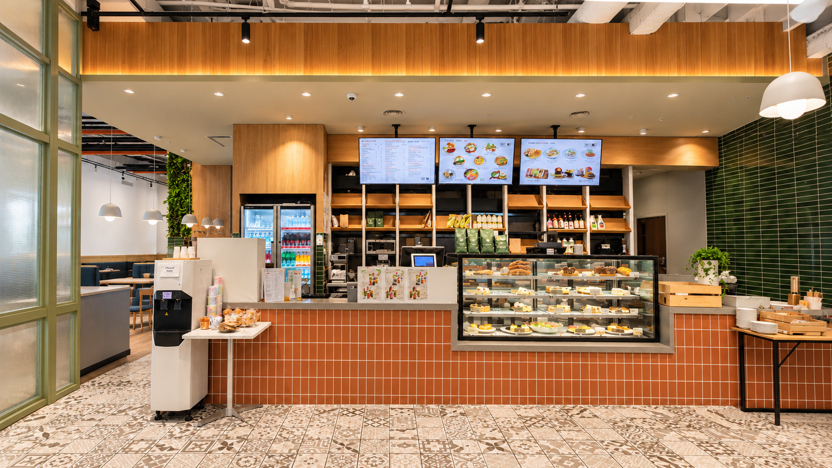 Modern Green-Tiled Café Counter.png