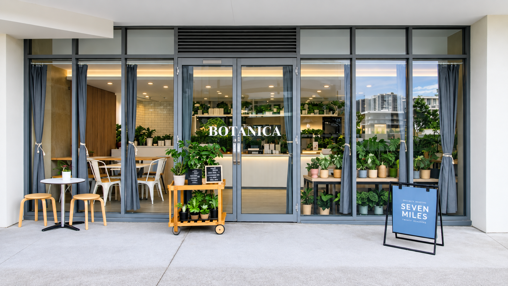 Botanica Cafe Storefront with Lush Greenery.png