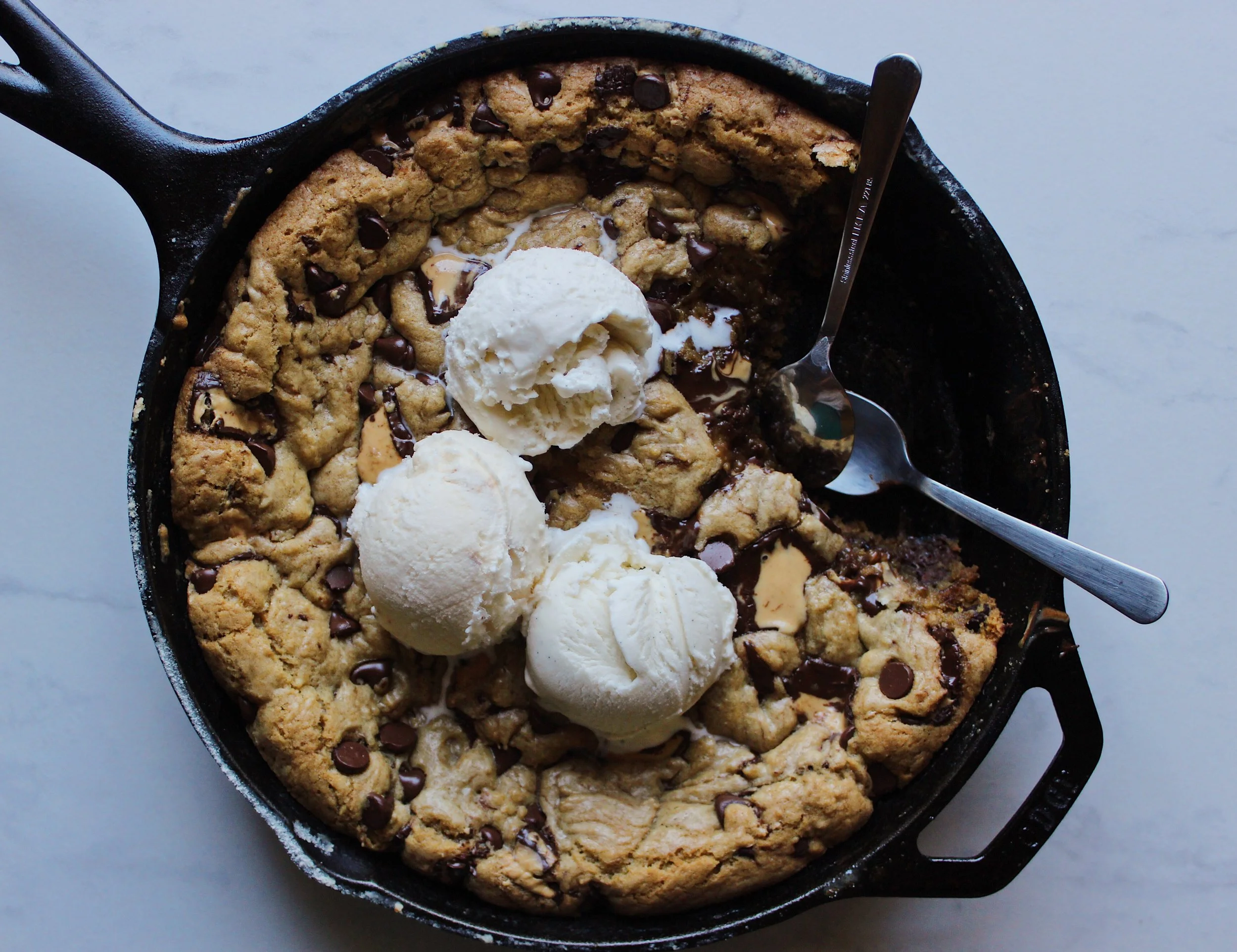 Chocolate Peanut Butter Cup Pizookie — salt n sprinkles