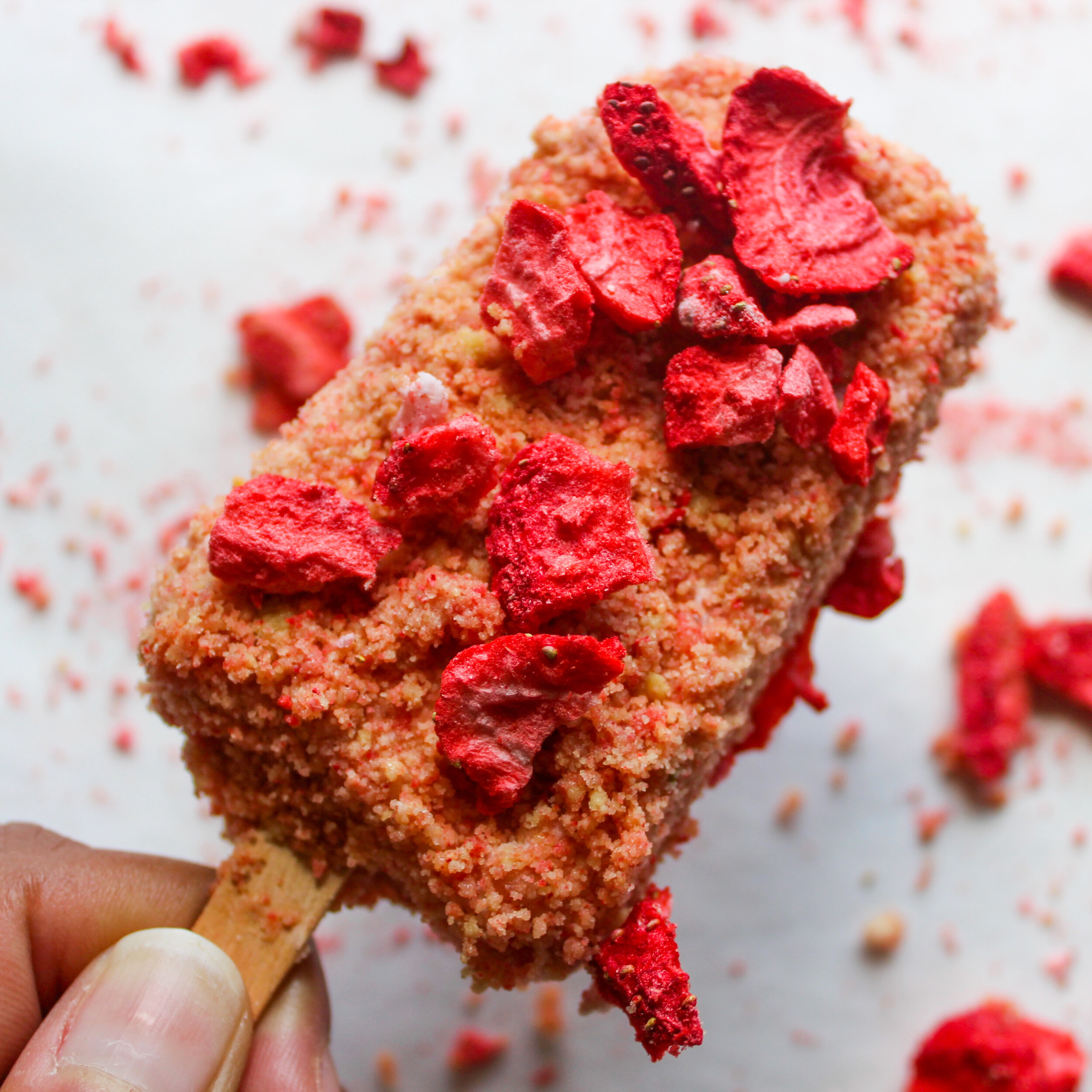 Strawberry Shortcake Ice Cream Bars — salt n sprinkles