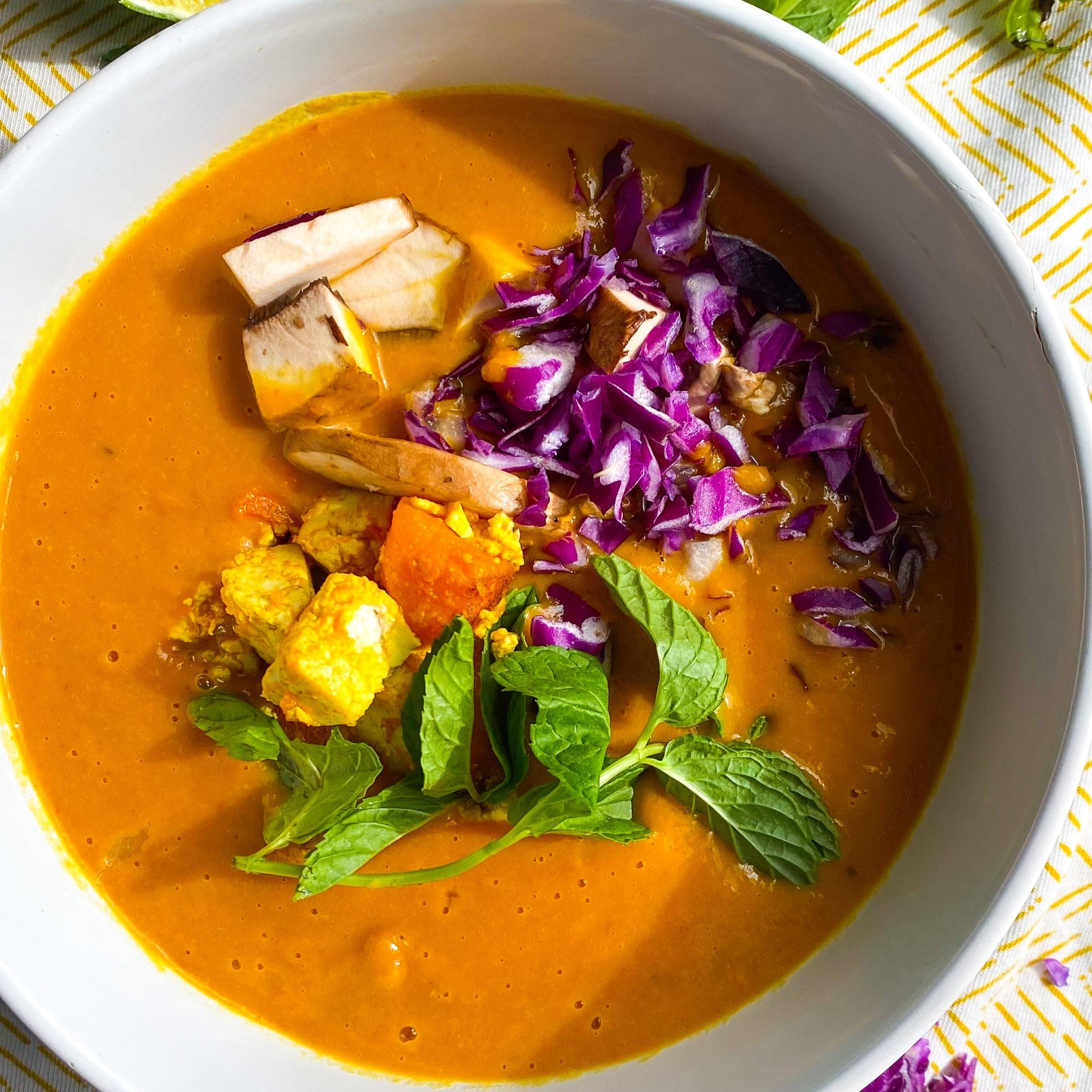 Vegan Curried Carrot-Ginger Soup with Coconut Milk