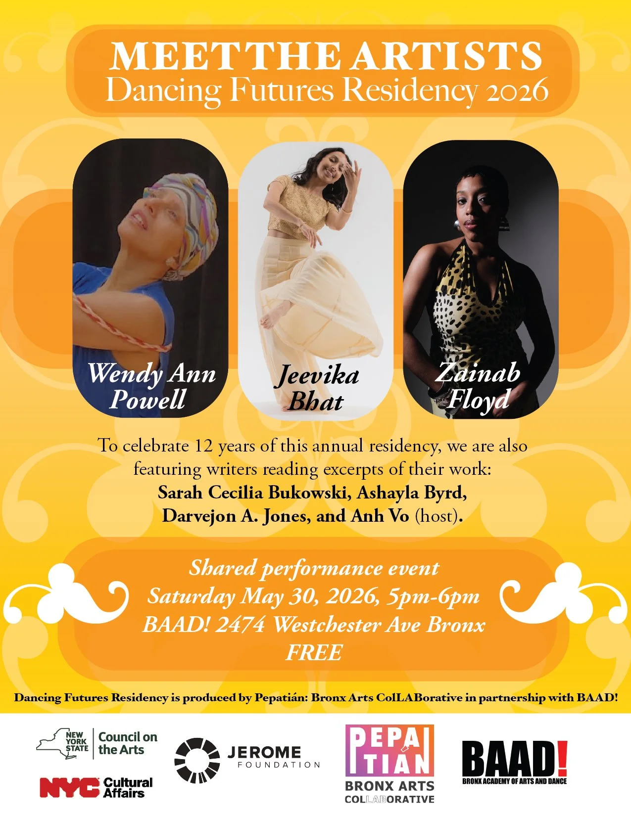 Dancing Futures Residency 2026 “Meet the Artists” showing, 