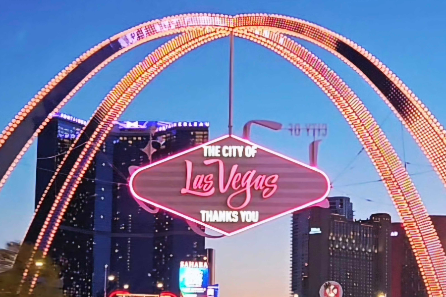 City of Las Vegas sign with arch