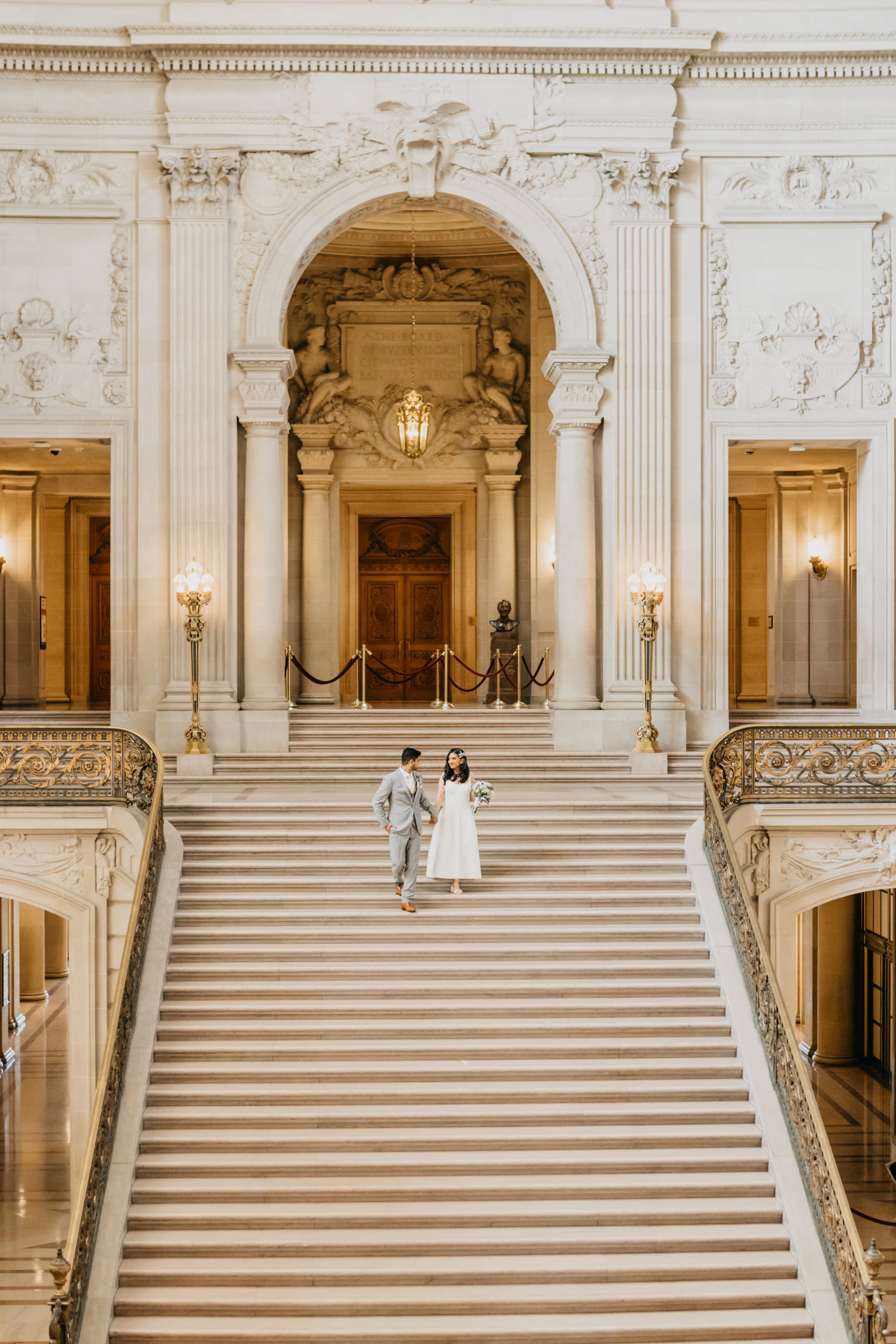 elopements in San Francicso California bay area couples getting married engaged destination wedding in city hall