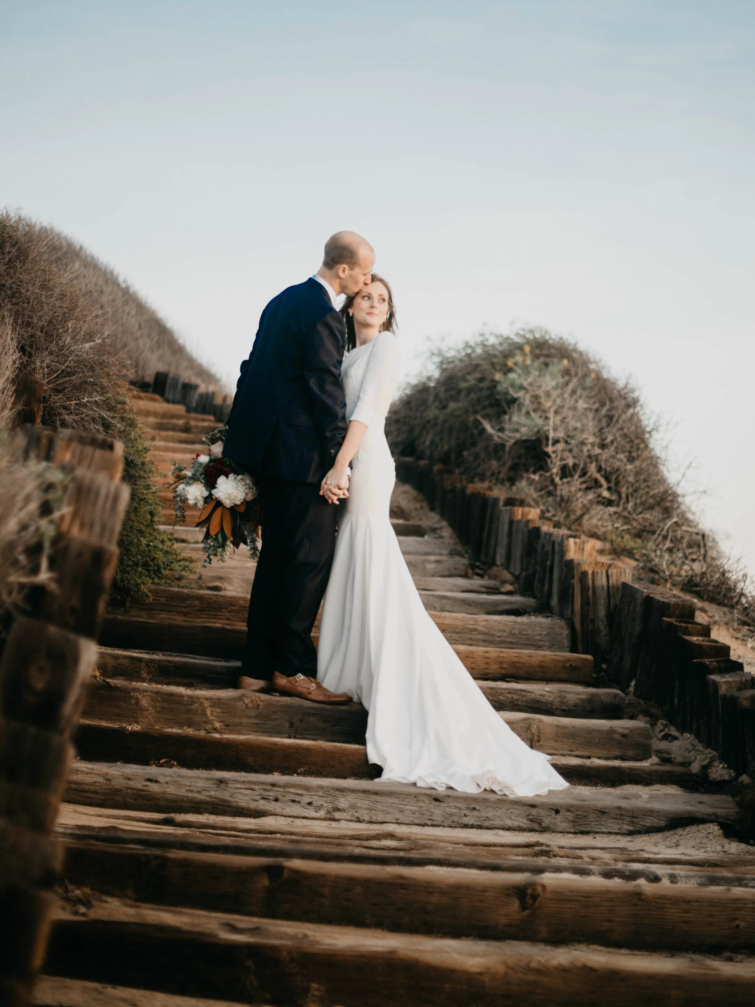 I&rsquo;ve been dying to take photos like this again in the San Francisco Bay area. These images were taken in the Newport area and I found similar stairs at Gray Whale Cove State Beach. I love the escalating windy curve of the steps up to the cliff 