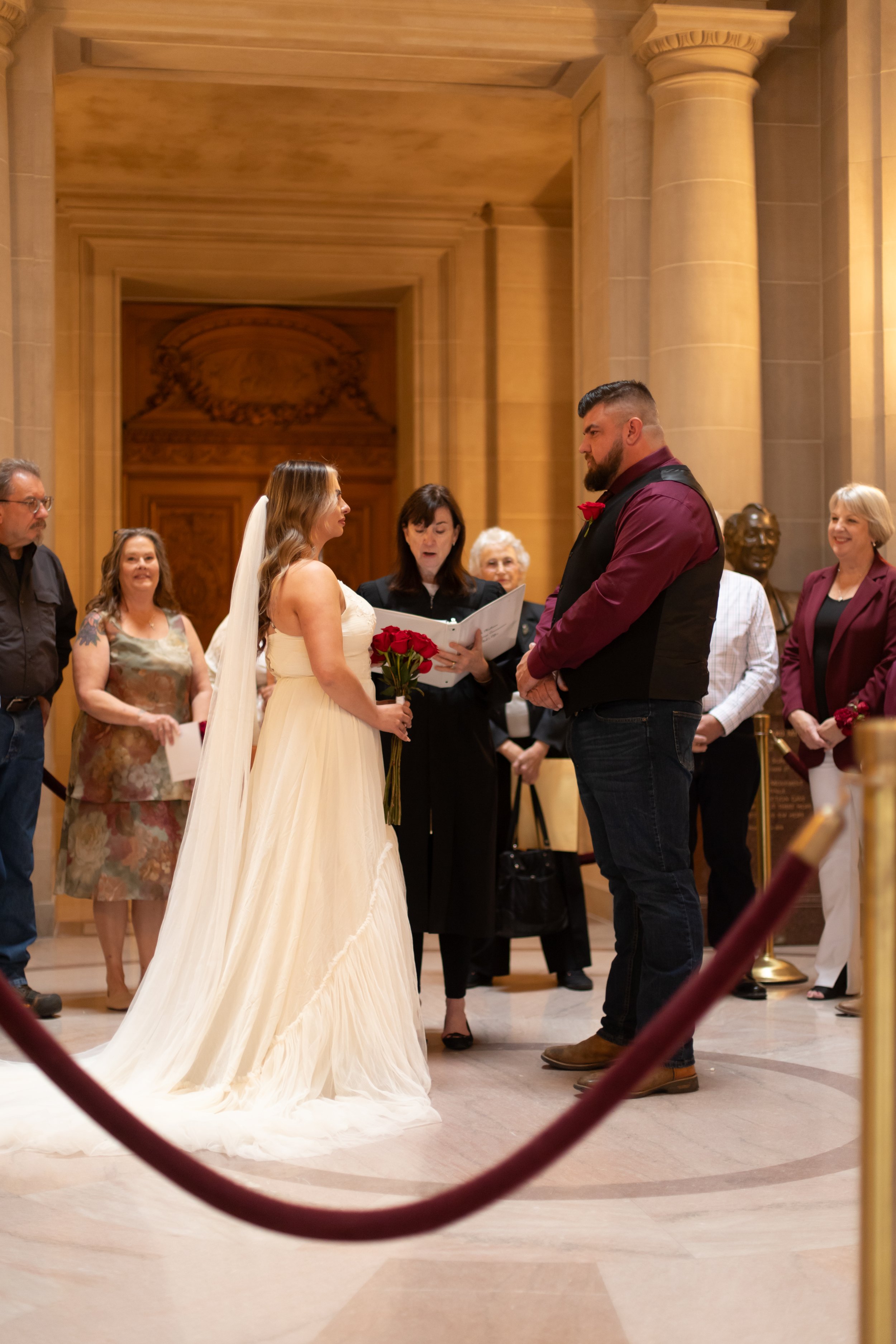 San Francisco City Hall Civil Marriage Ceremony with Athena 