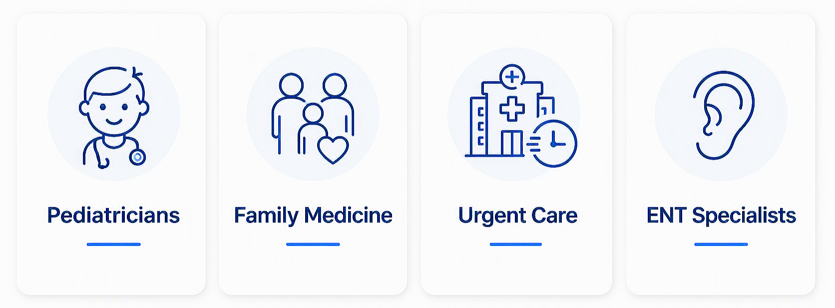 The clinicians who would benefit from using the OtoNexus Novoscope - pediatricians, family medicine, urgent care, and ENT specialists.