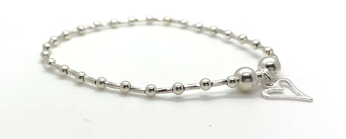 Twist liquid silver and Heart