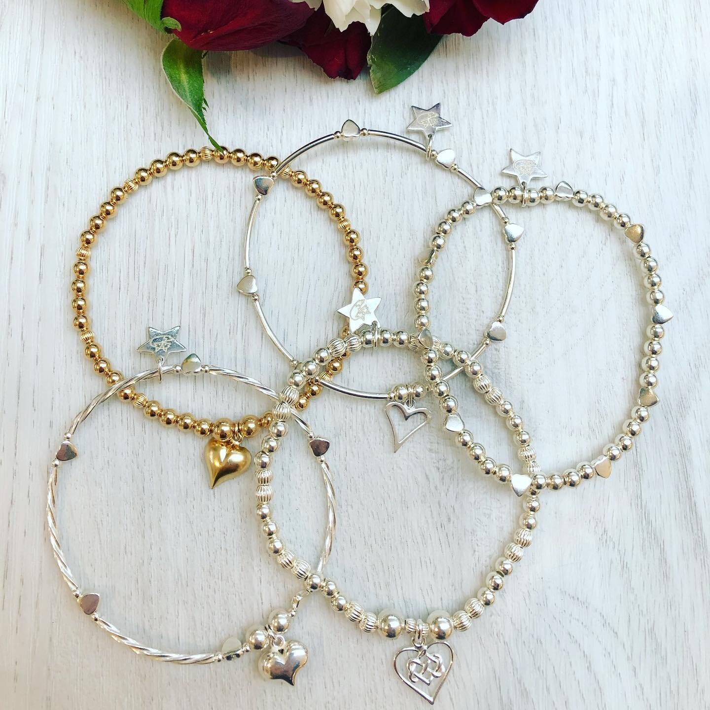 Don&rsquo;t forget we have 10% off all bracelets until this Sunday with code valentines. Here is our collection of heart bracelets perfect in a stack or on their own