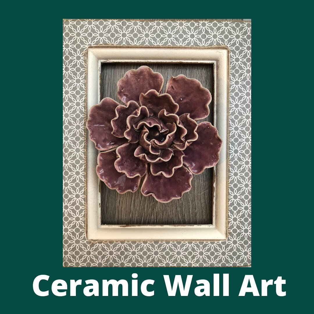 The beautiful ceramic corals and flowers can be wall hung individually or hung in a cluster to make an original art display