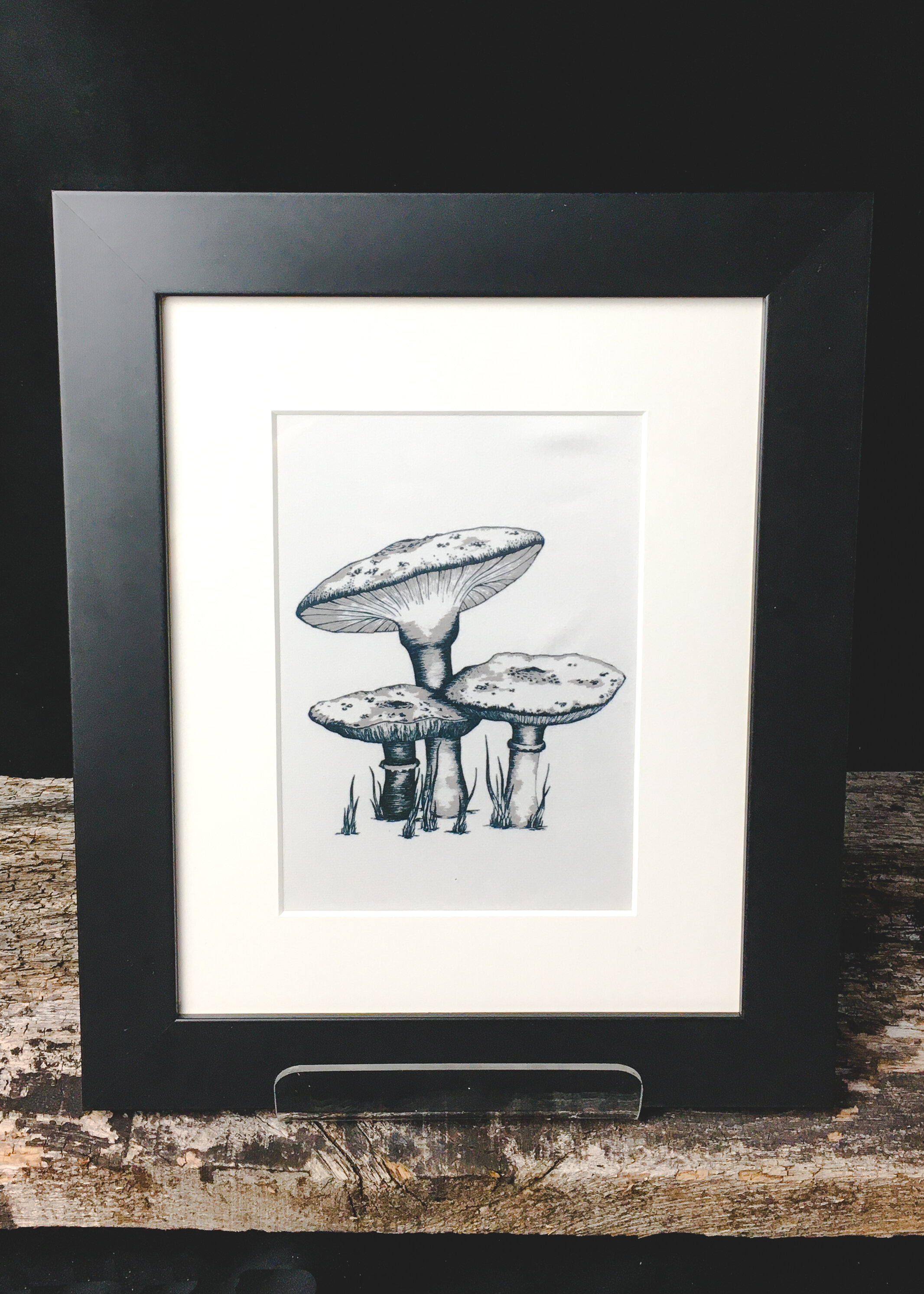 Mushroom Framed Fabric Print
