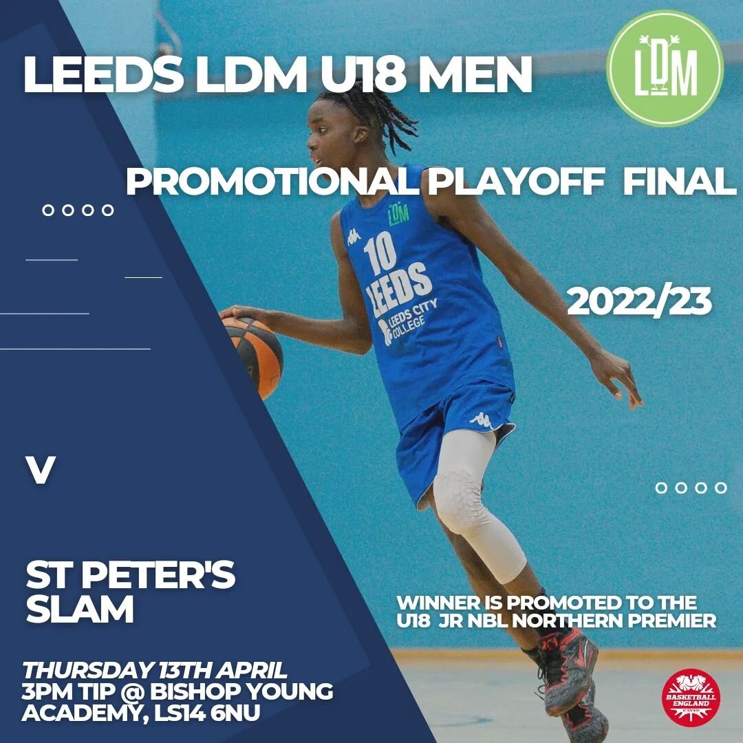 After a huge win last night against City of Leeds Basketball Academy, Leeds LDM u18s are now one game away from promotion to the @bballengland Jr NBL Northern Premier Division, in only our second season‼️

The team can look forward to a winner takes 