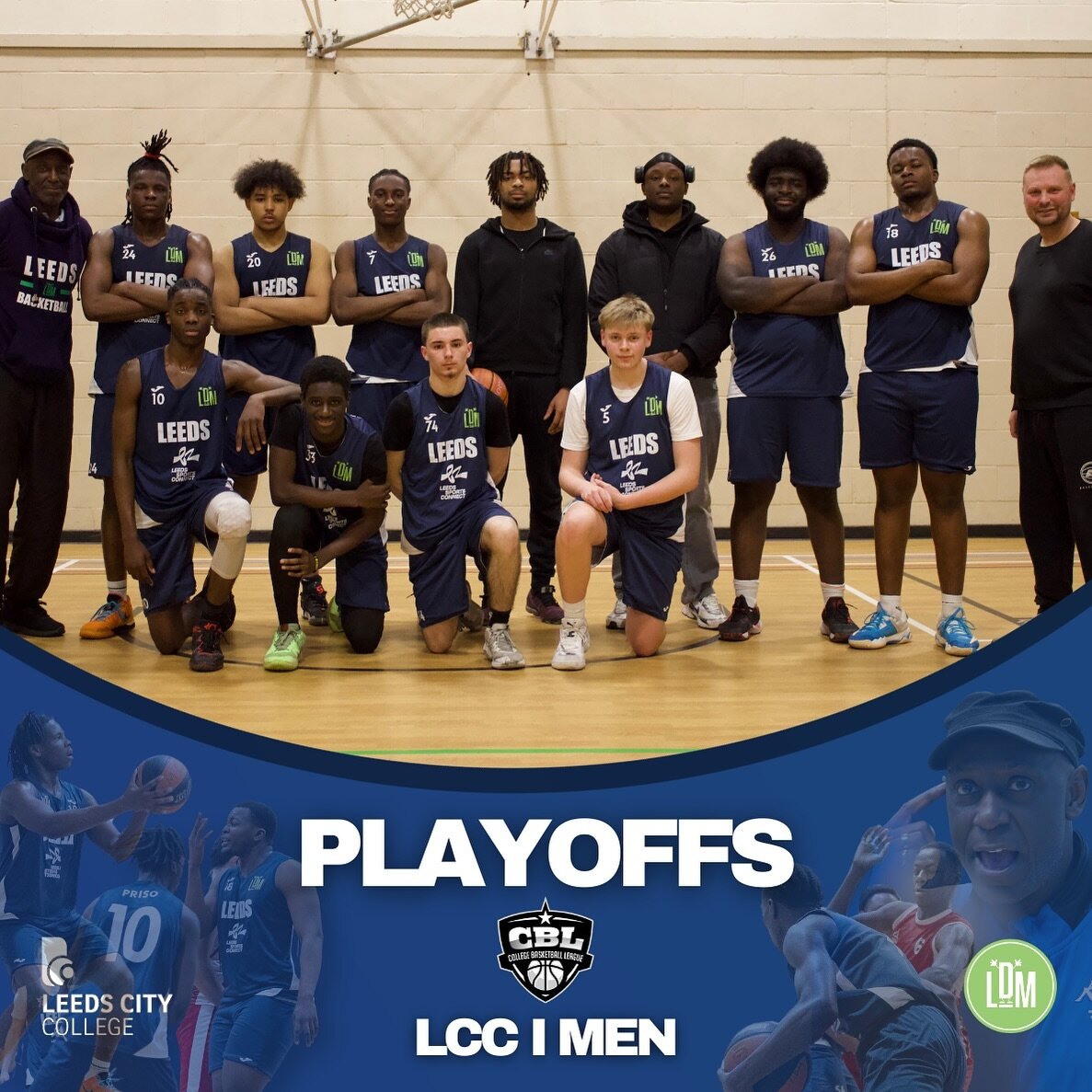 LCC 1 qualify for playoffs after finishing as runners up in the @academybasketball league tier 3 North 🏀

#basketballengland #ukbasketball #britishbasketball #collegebasketball #letsdomore #leedsbasketball #leedssport