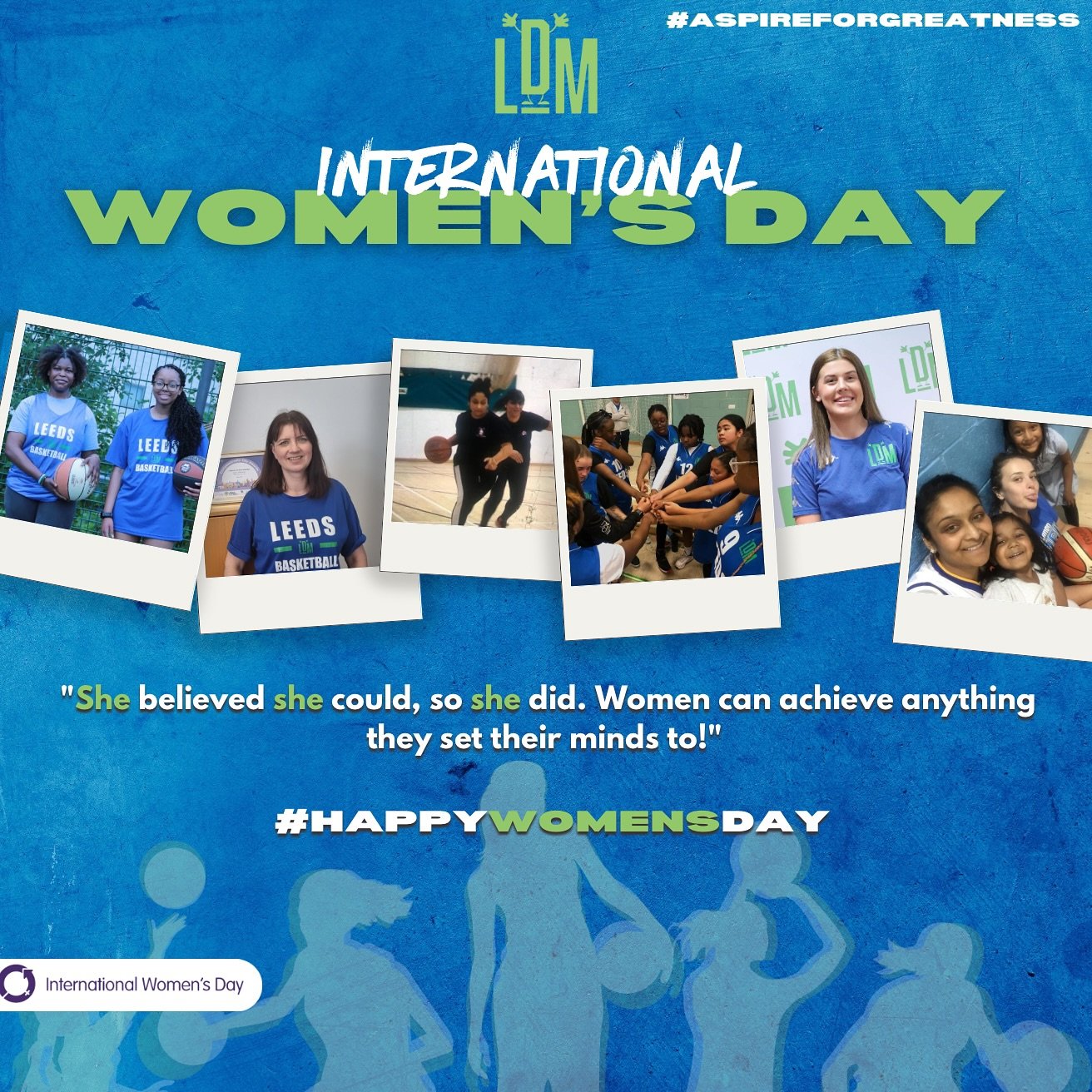 Happy Women&rsquo;s Day💙

Sending appreciation to all the incredible women in basketball on International Women&rsquo;s Day! LDM stands with you, celebrating your determination and hard work in building the game we love. Keep shining, inspiring, and